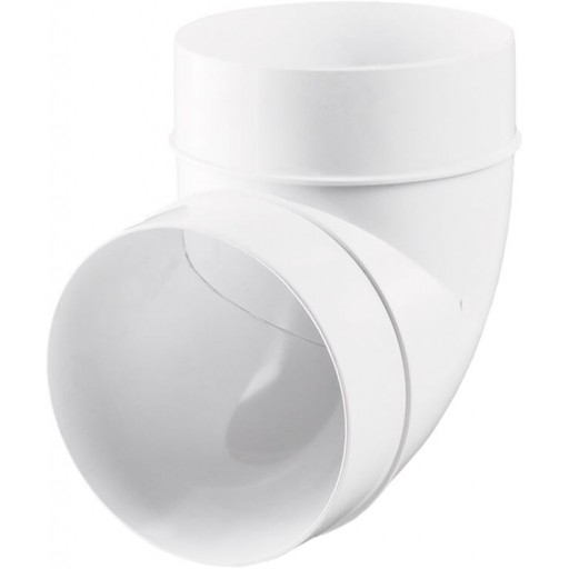 Колено 90° пластиковое для круглых воздуховодов Ø100 (121)