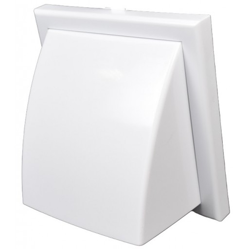 Вентиляционный колпак пластиковый с клапаном и универсальным фланцем 1515 ВСКУФ (Белый)