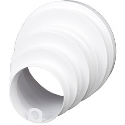 Редуктор (переход) многоступенчатый эксцентрик пластиковый Ø80/Ø100/Ø120/Ø125/Ø150/Ø160 (3108)